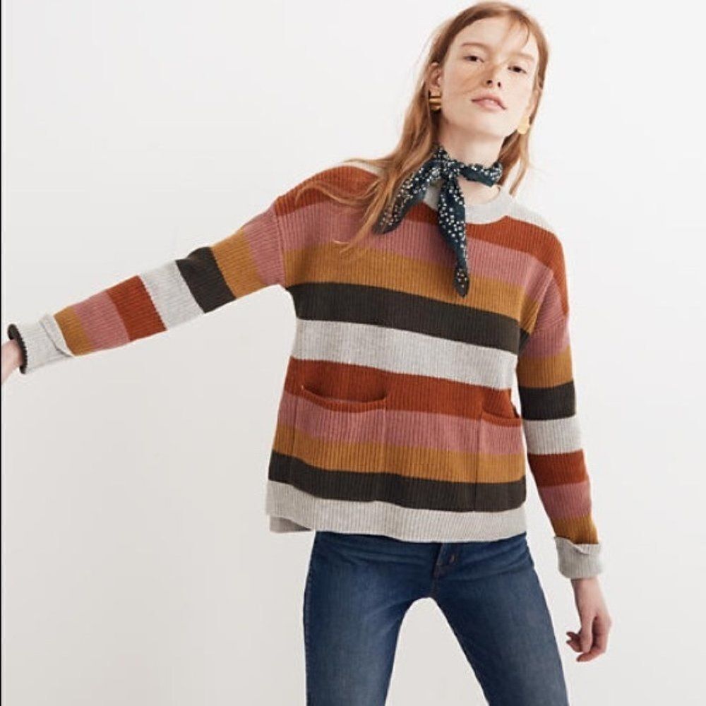 Madewell Patch Pocket Pullover Sweater sz Small